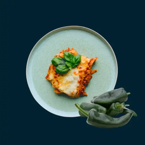 [00890] Chicken lasagna with chili poblano
