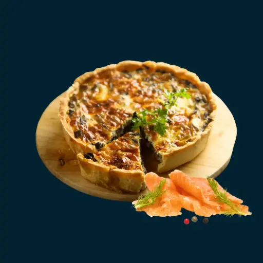 [00910] Quiche smoked salmon and leek