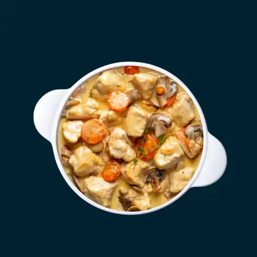 [00929] Blanquette de veau (Estofado de ternera a la crema con champiñónes) 920g